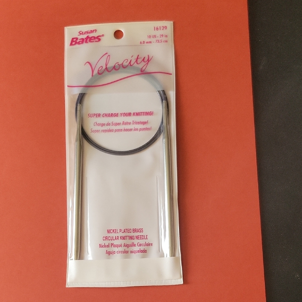 Susan Bates Velocity Circular Knitting Needle - 10 US 29 Inch